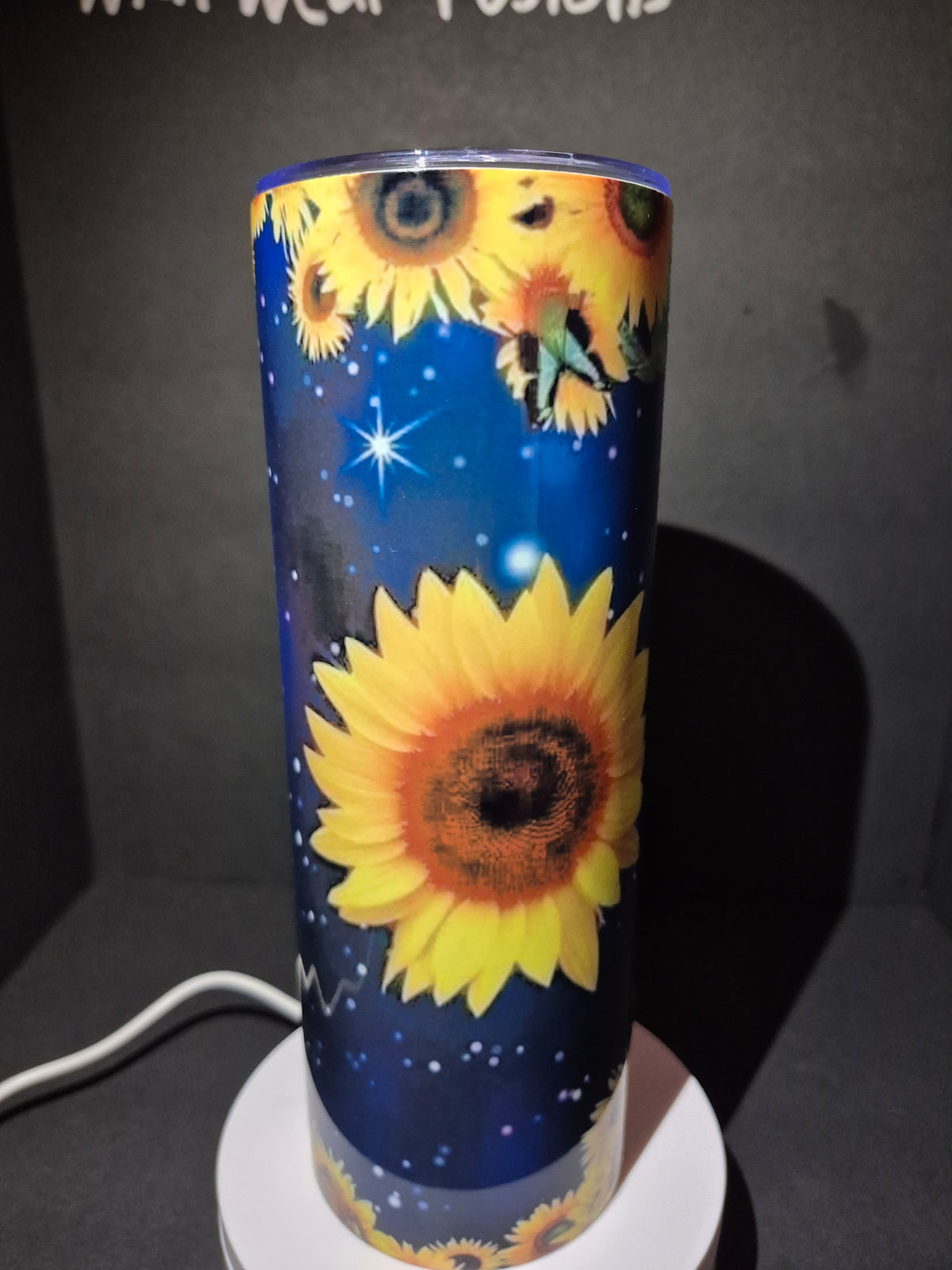 Elephant and sunflower 20 oz stainless steel tumbler
