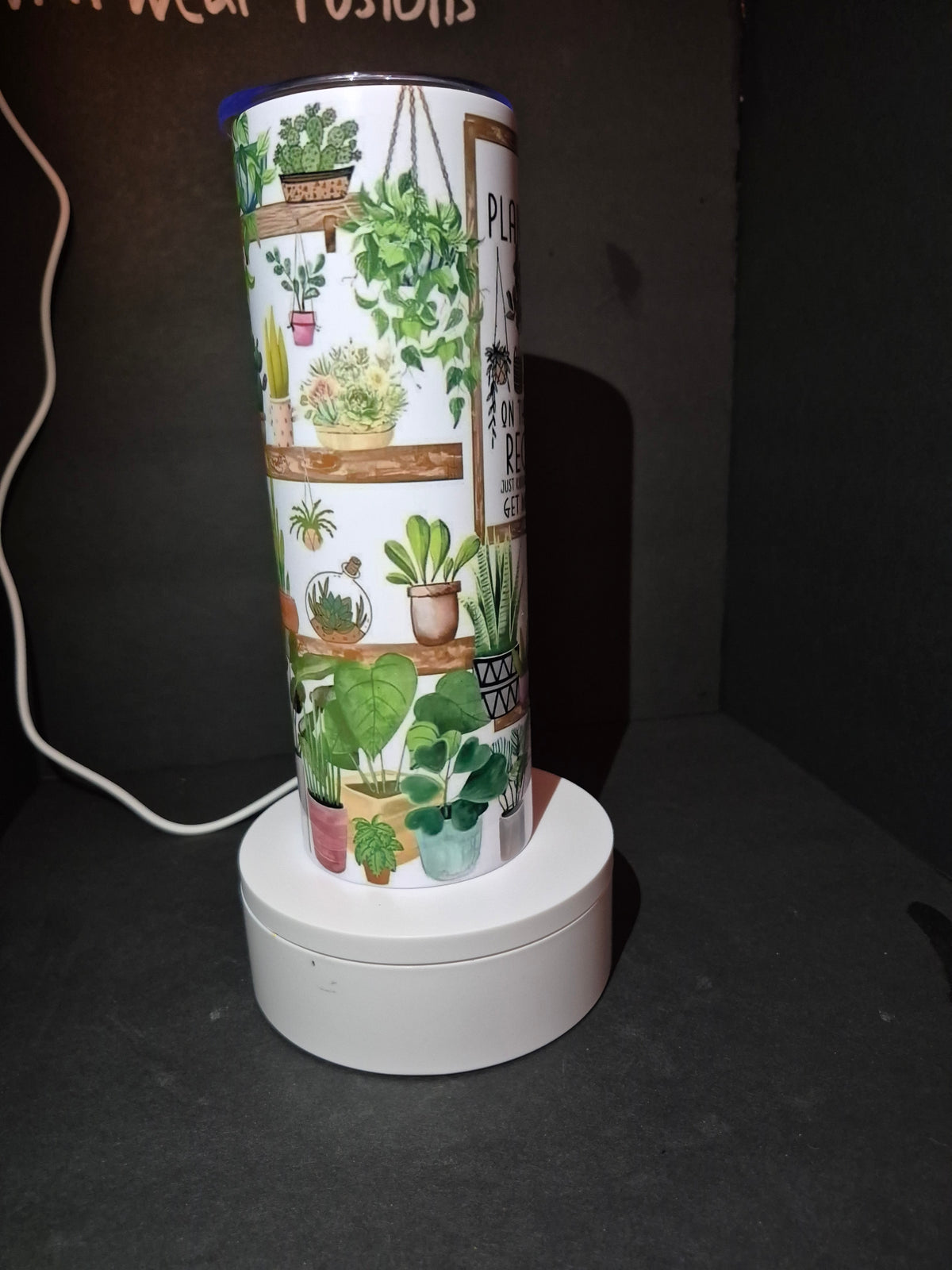 Plantaholic 20 oz double wall stainless steel tumbler