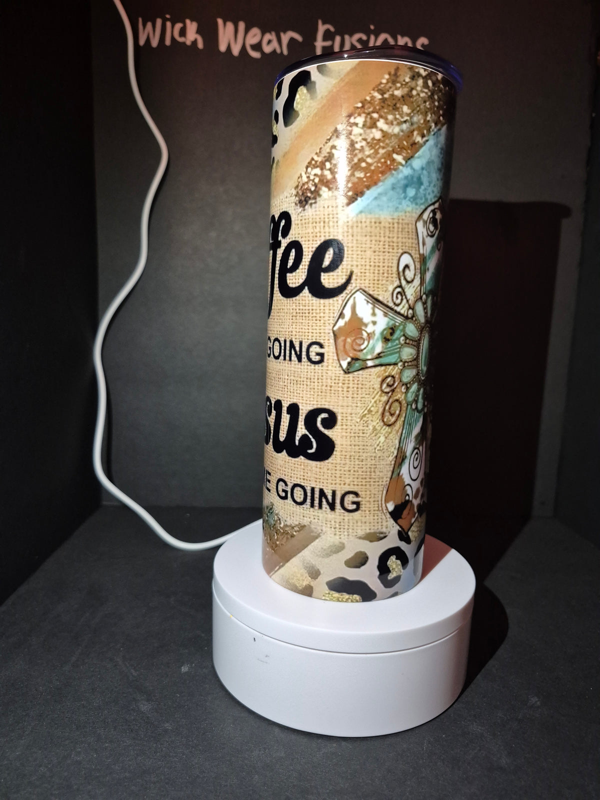 Coffee and Jesus 20 oz double wall stainless steel tumbler