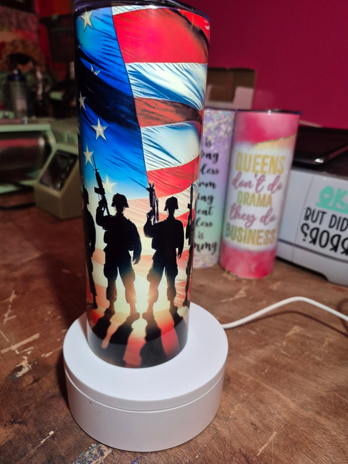 Veterans 20 oz stainless steel tumbler