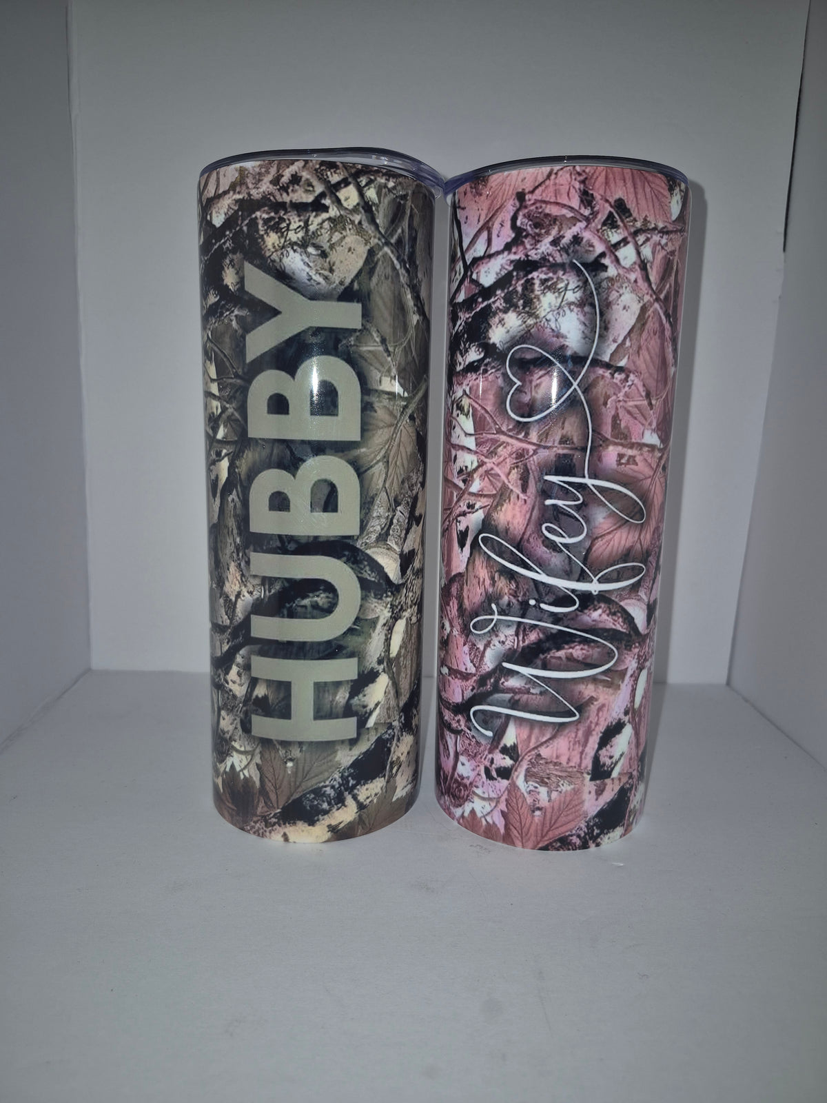 Hubby/Wifey 20 oz double wall stainless steel tumbler set