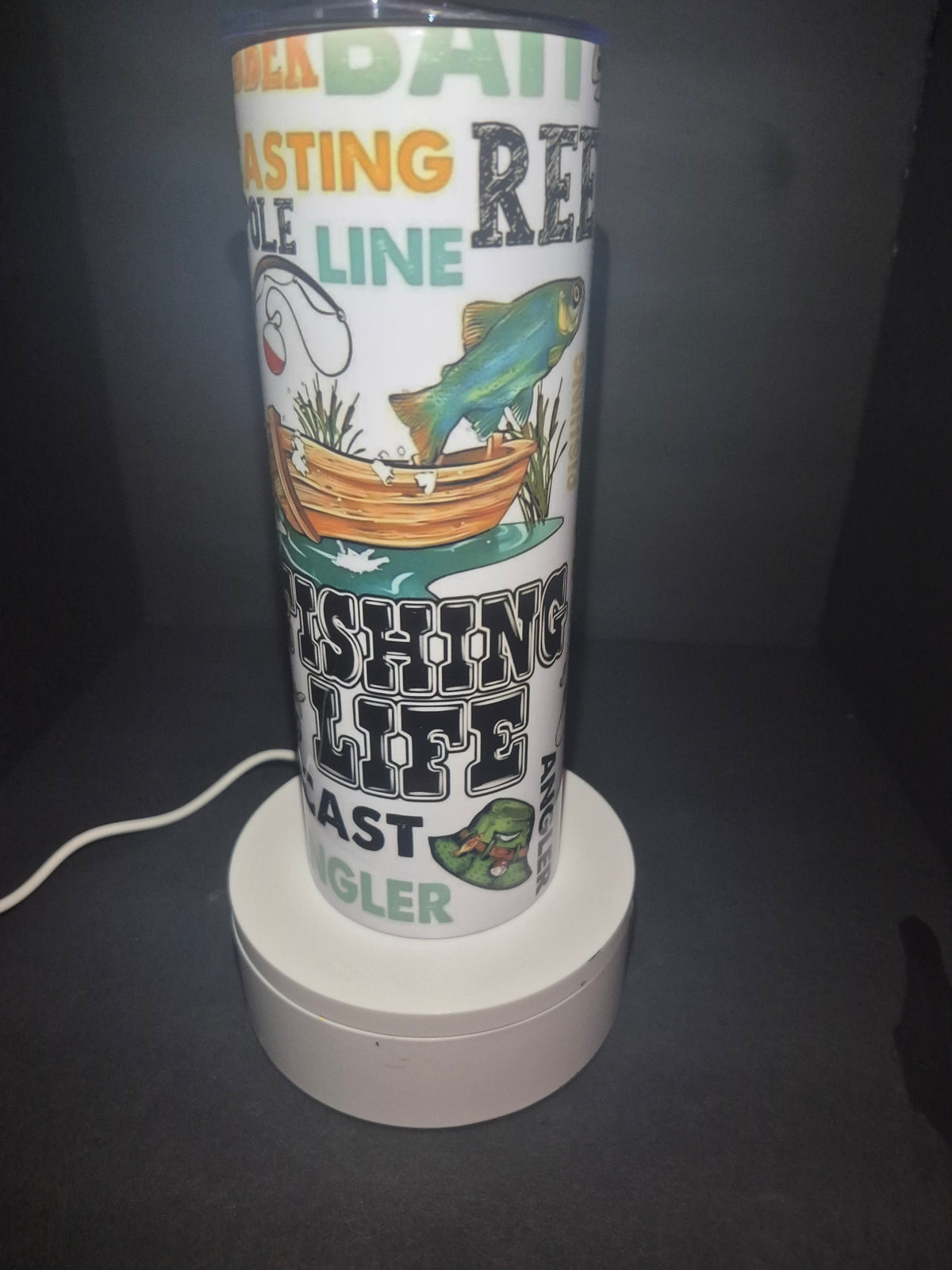 All about fishing 20 oz stainless steel tumbler